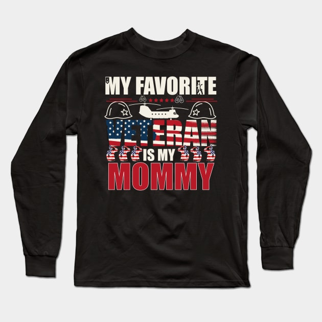 Military Veterans Day My favorite veteran is my family Mom Vintage Long Sleeve T-Shirt by click2print